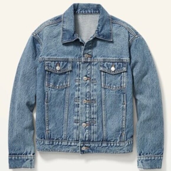 NWT Denim Jacket Old Navy Relaxed Classic XXL Birdie - Picture 3 of 14